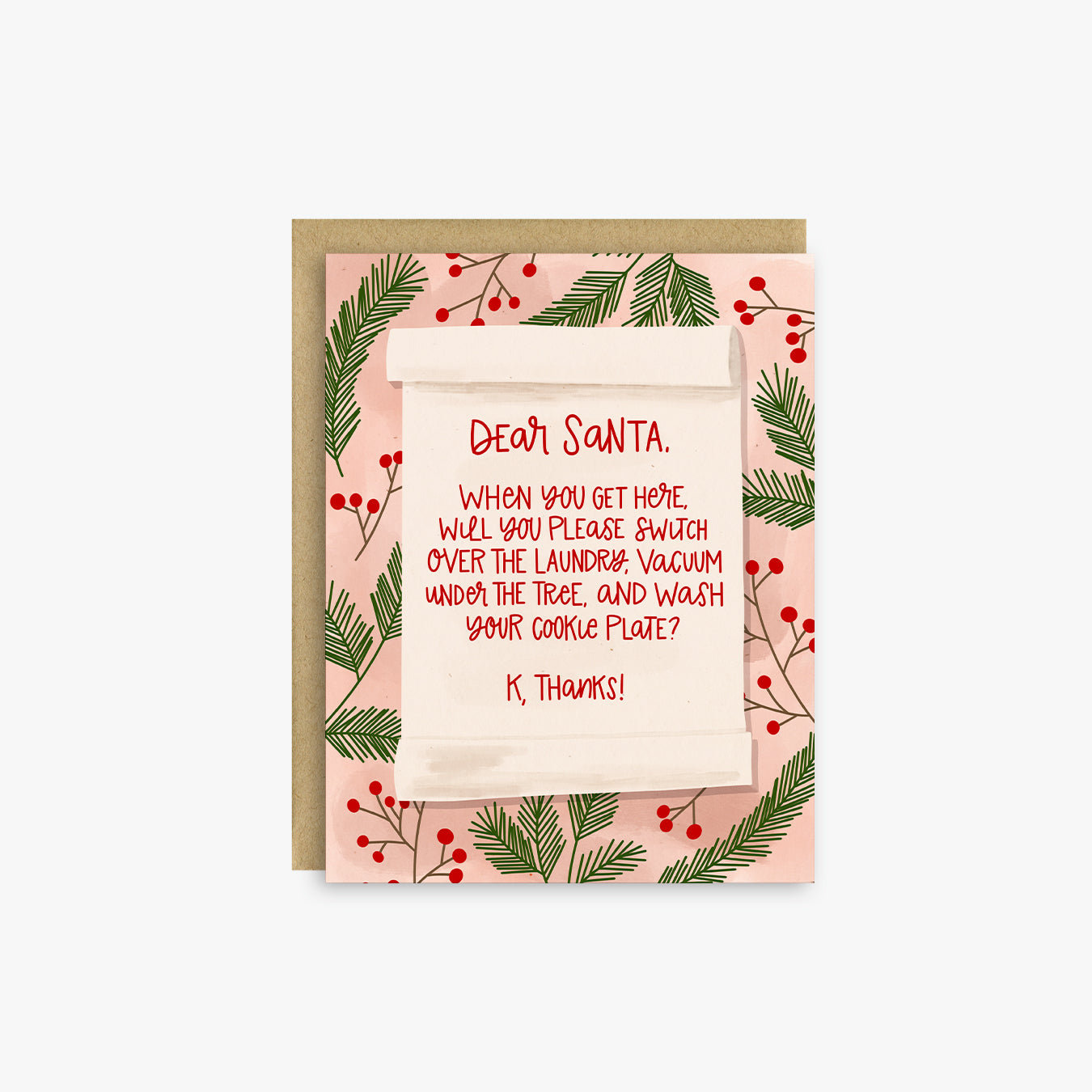Dear Santa Funny Christmas Card