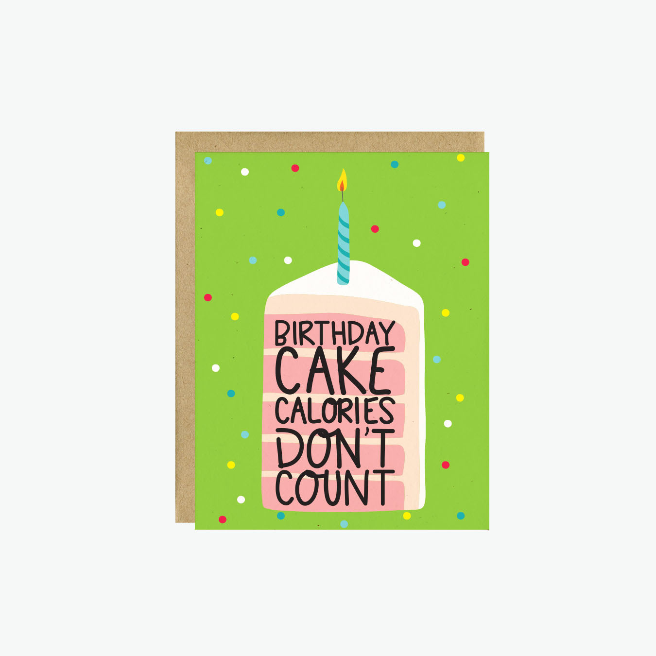 Birthday Cake Calories Don't Count Birthday Card, Funny Birthday Card