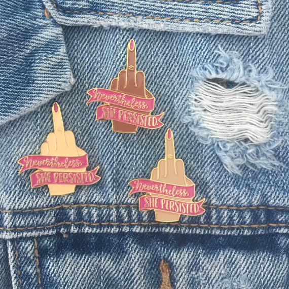 Nevertheless She Persisted Soft Enamel Pin