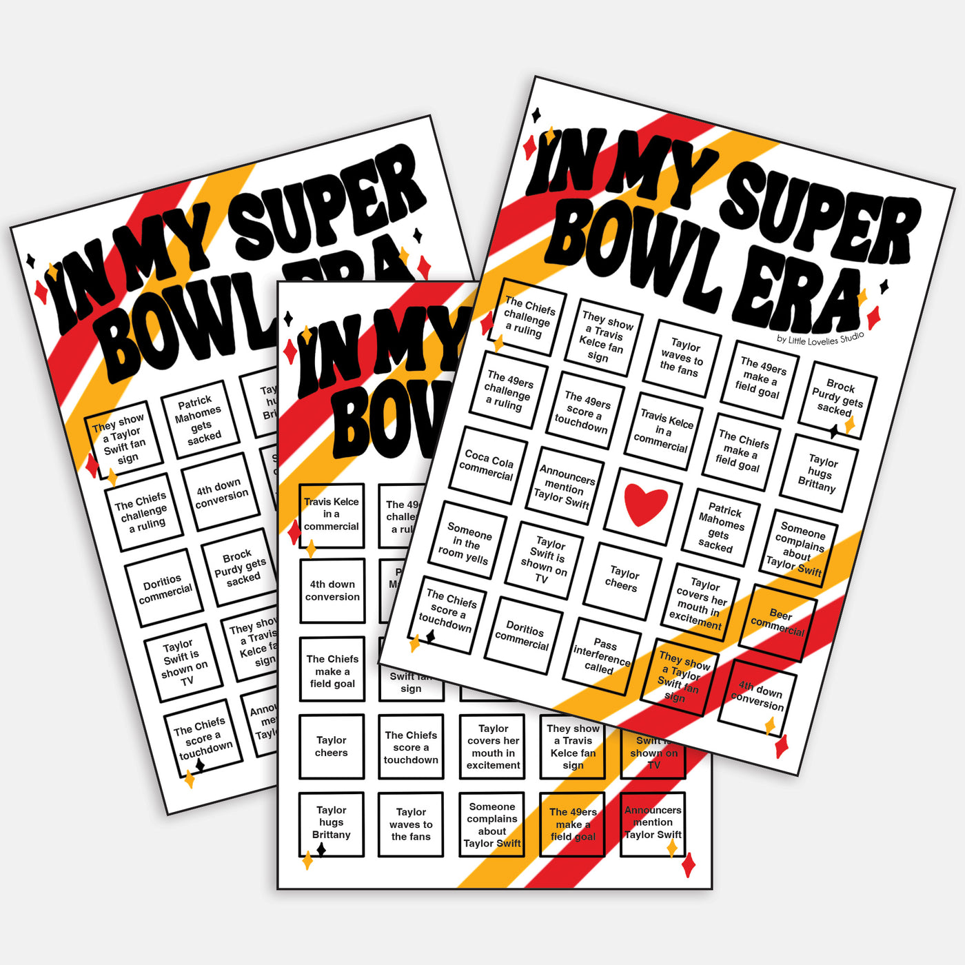 PRINTABLE 2024 Super Bowl Bingo Cards
