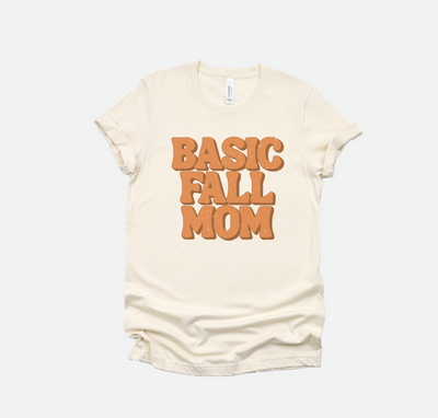 Basic Fall Mom Graphic Tee - Natural