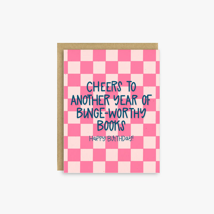 Binge-Worthy Books Birthday Card – Bookish Birthday Card for Readers