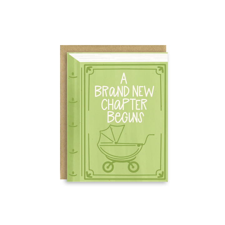 A Brand New Chapter Begins – Bookish New Baby Greeting Card