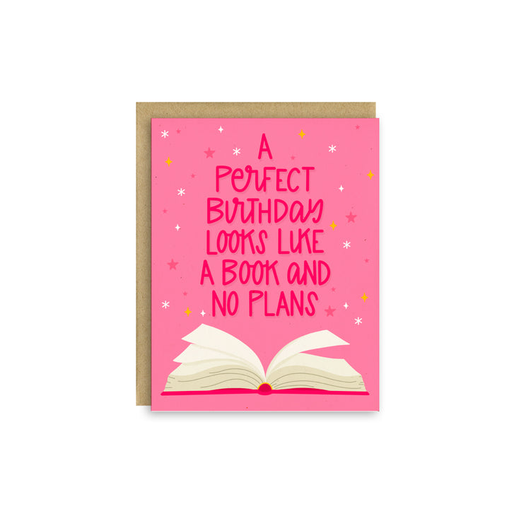 No Plans, Just Books – Bookish Birthday Card for Readers
