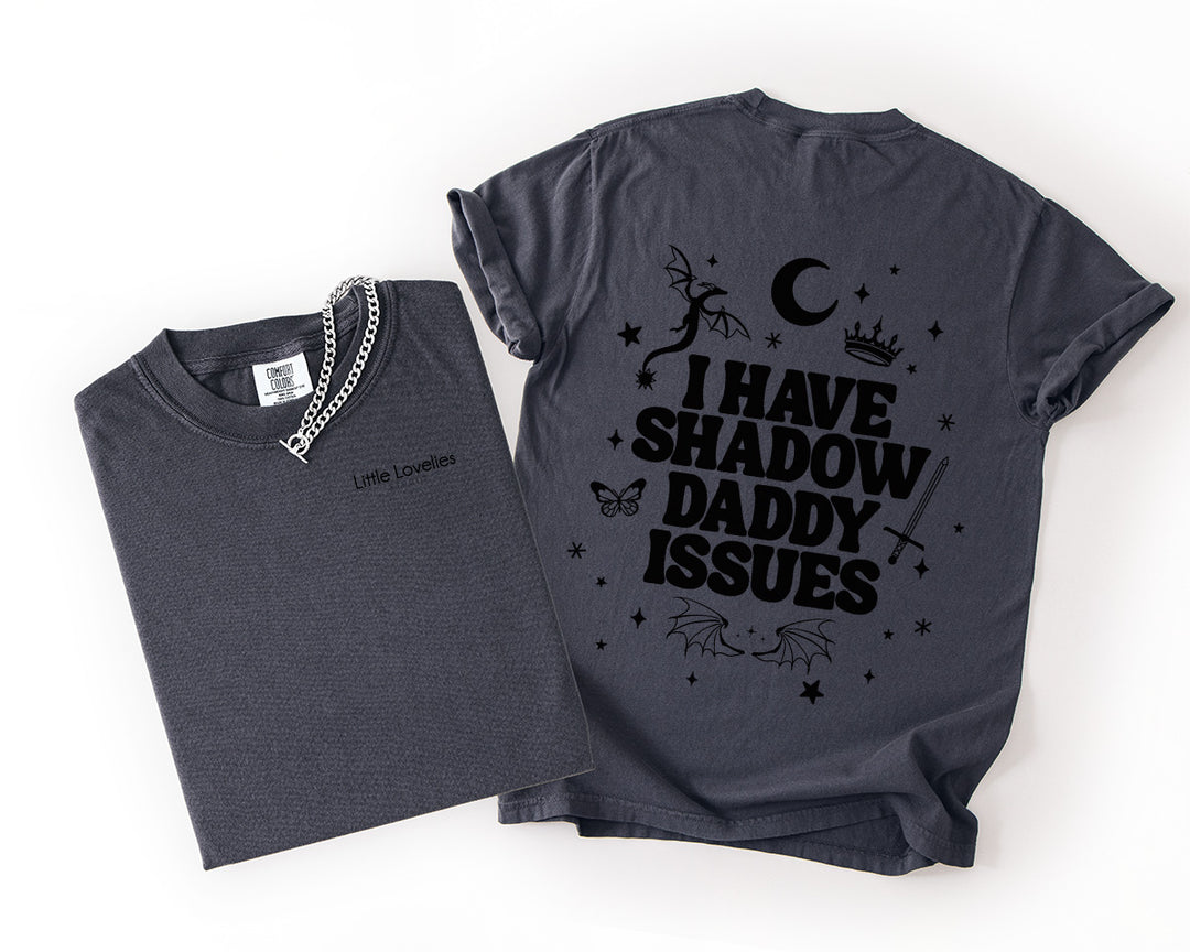 Graphite Comfort Colors shadow daddy issues shirt for book lovers