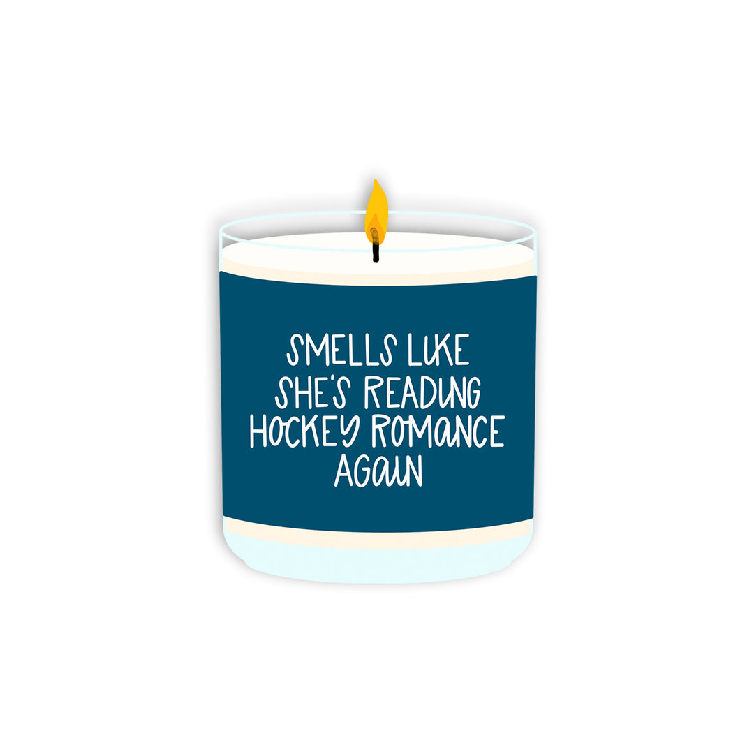 Smells Like Hockey Romance Clear Vinyl Sticker