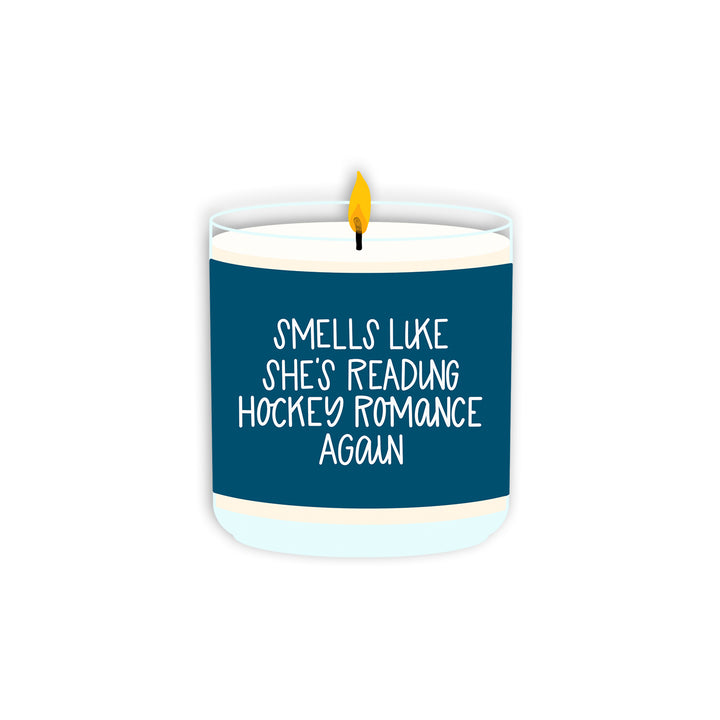 Smells Like Hockey Romance Clear Vinyl Sticker