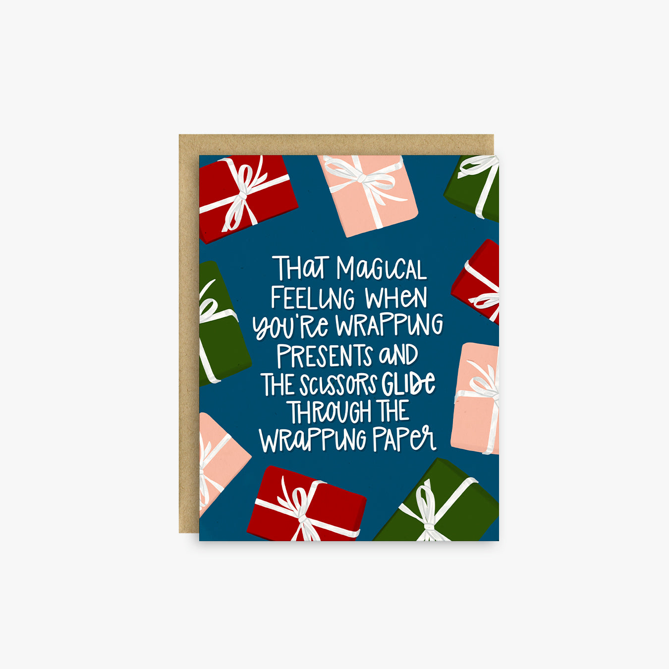 Wrapping Presents Funny Christmas Card