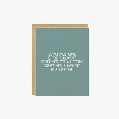 A Moment Is A Lifetime Sympathy Card, Miscarriage Card