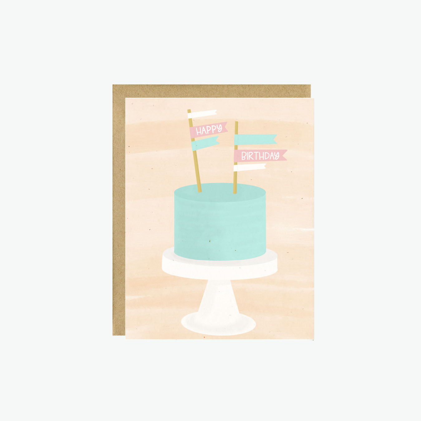 Banner Cake Birthday Card, Cute Birthday Card