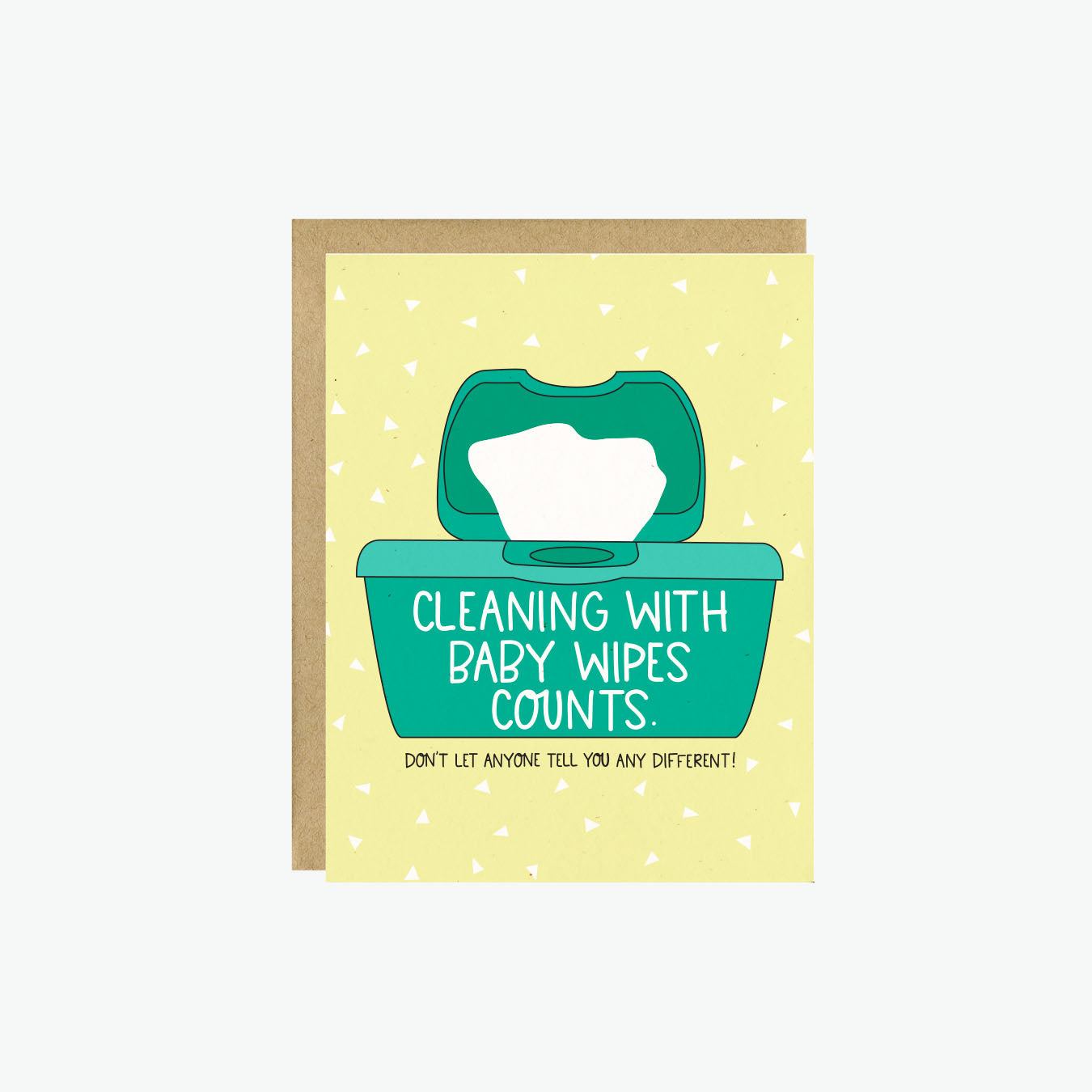 Baby Wipes Parenting Card, Funny New Baby Card