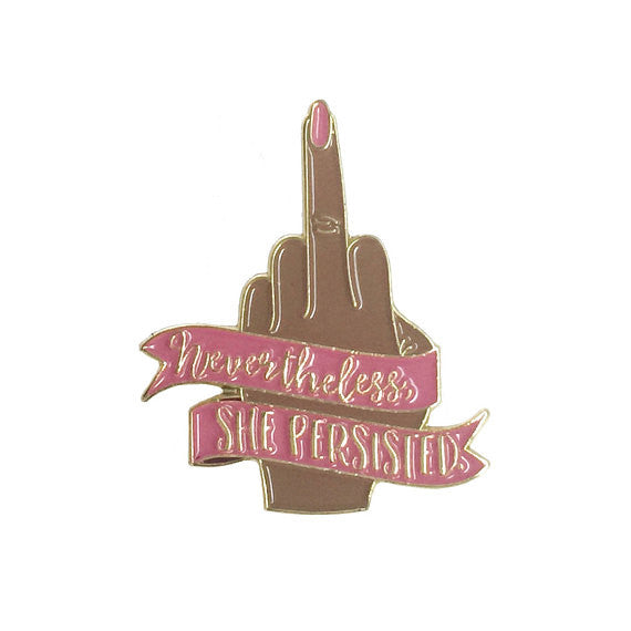Nevertheless She Persisted Soft Enamel Pin