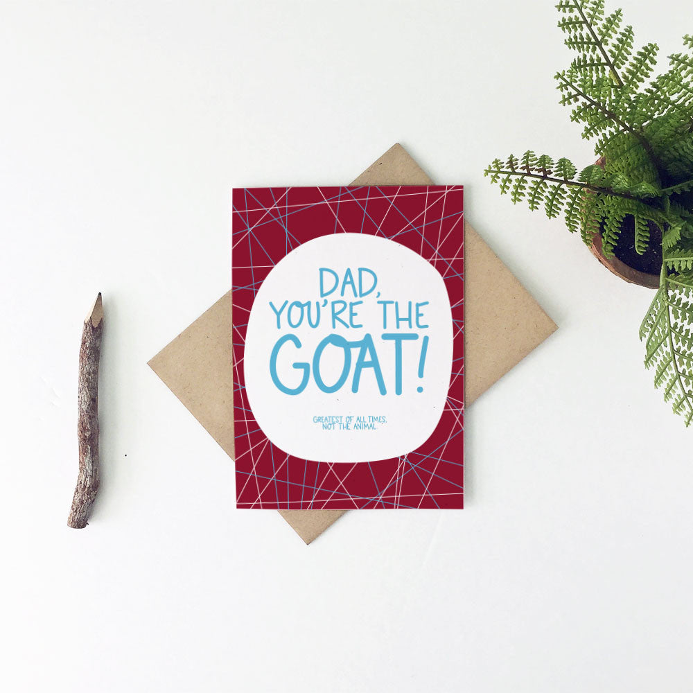 GOAT Father's Day Card by Little Lovelies Studio