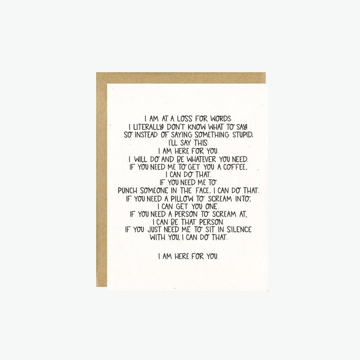 I'm Here For You Card