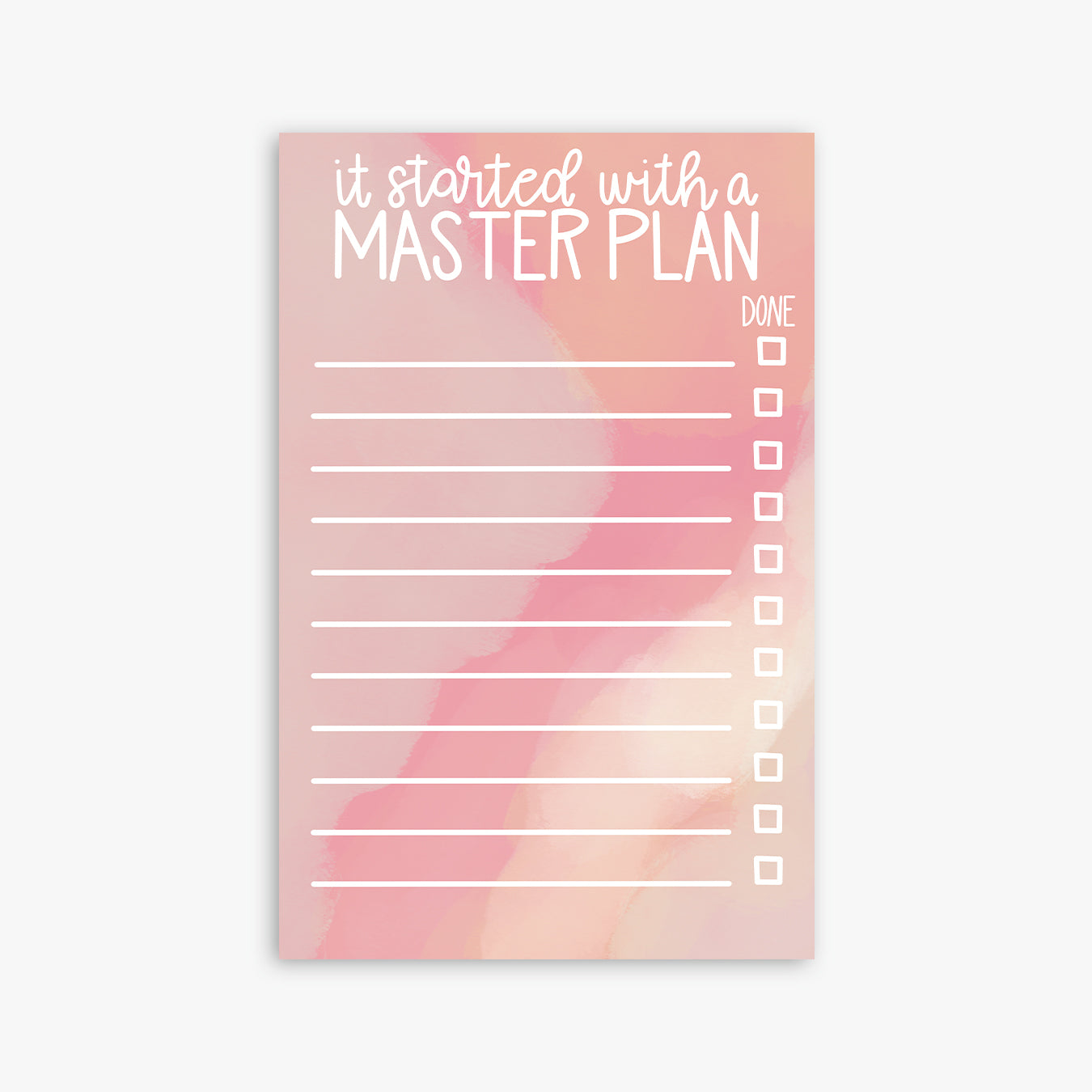 Master Plan Notepad