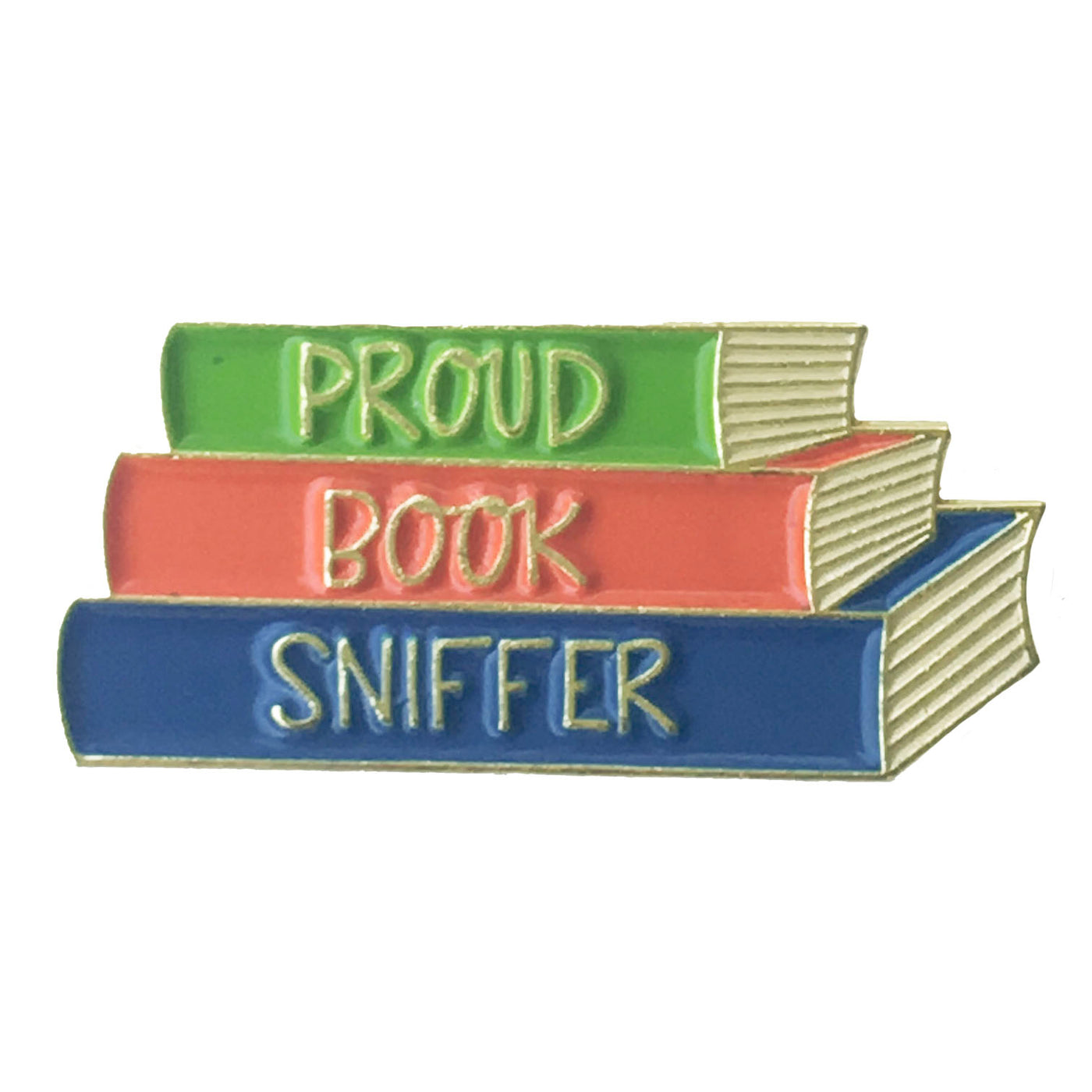 Proud Book Sniffer Pin