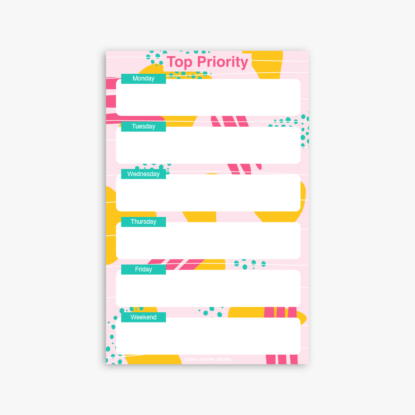 Top Priority Notepad – Little Lovelies Studio