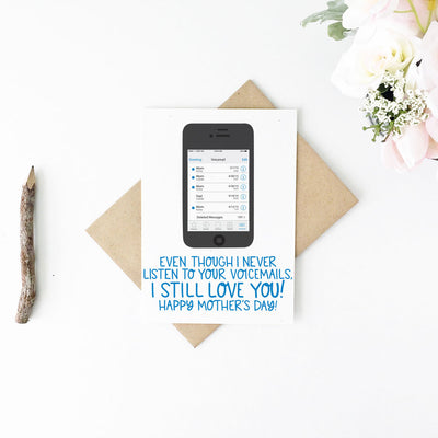 Voicemail Funny Mother's Day Card